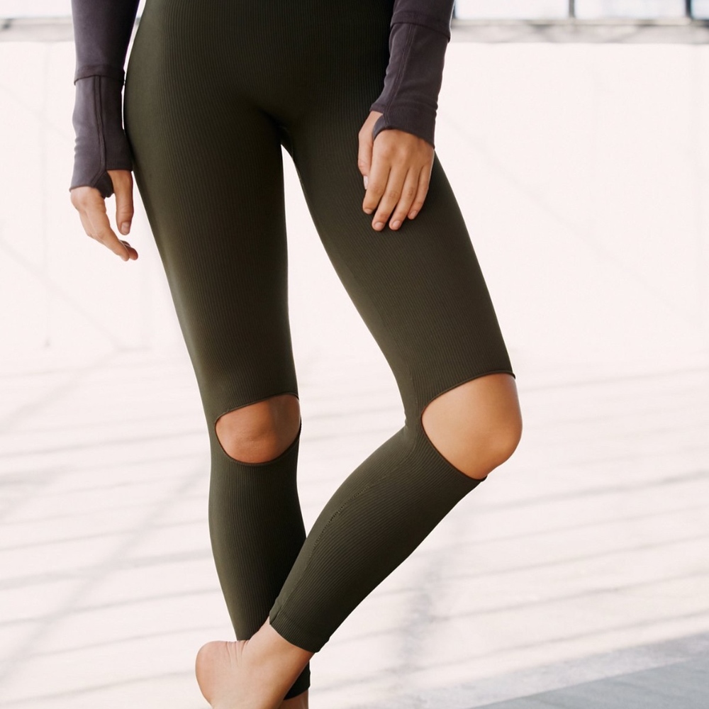Free People Ryanne Slit Knee Performance Leggings